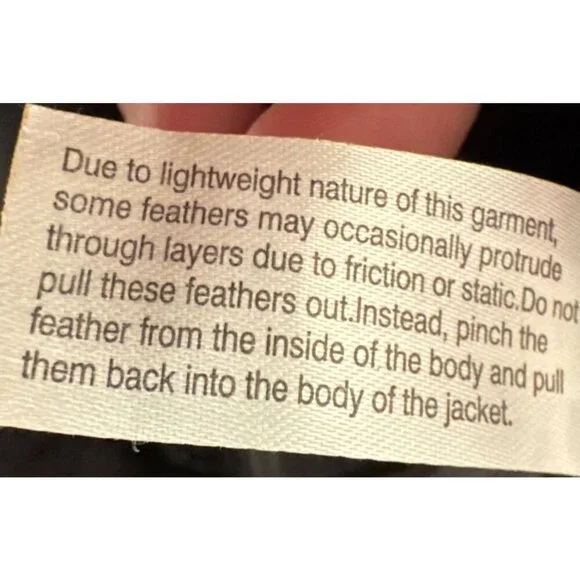 Calvin Klein Black Premium Down puffer Jacket Short, Woman’s Medium zip pocket - Picture 14 of 14